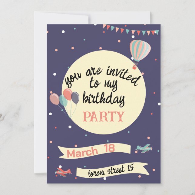 cute birthday party invitations  (Front)