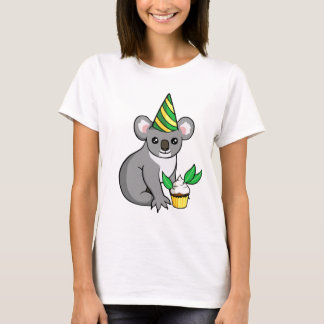 Cute Birthday Party Koala with Cupcake Shirt