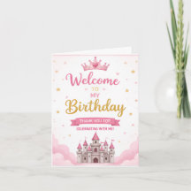 Cute Birthday Party Thank You Card Template