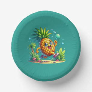 Cute Birthday pineapple party beach  Paper Plate