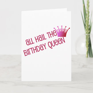Cute, "Birthday Queen" Card