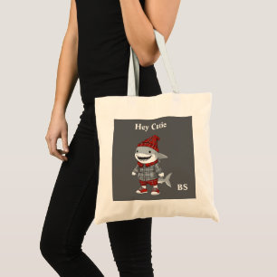 Cute birthday shark in scottish Disguise  Tote Bag