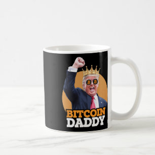 Cute Bitcoin Daddy Trump Crypto King Money Evoluti Coffee Mug