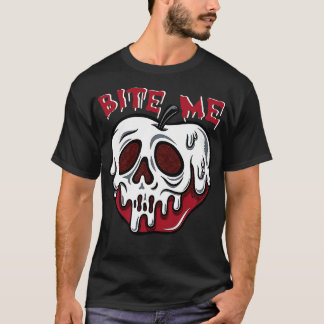 Cute Bite Me Poisoned Apple Horror Halloween Costu T-Shirt