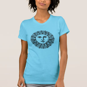 Cute Black Ancient Sun Design 2 T-Shirt