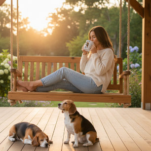 Cute Black and Browns Beagle Love Coffee Mug