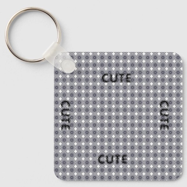 CUTE_ BLACK AND DARK GRAY  KEYCHAIN (Front)