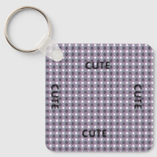 CUTE_ BLACK AND DARK PINK  KEYCHAIN