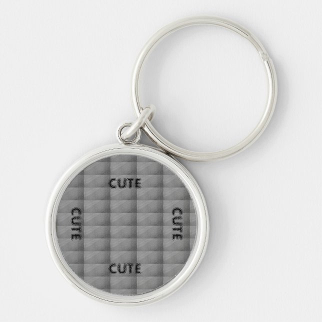 CUTE_ BLACK AND DEEP GRAY  KEYCHAIN (Front)