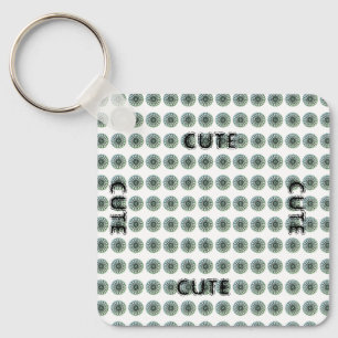 CUTE_ BLACK AND GREEN KEYCHAIN