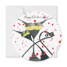 Cute Black and Grey Cat Cartoon