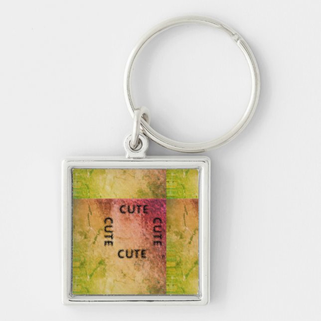 CUTE_ BLACK AND LIGHT   ( Green Red Yellow  ) Key Ring (Front)