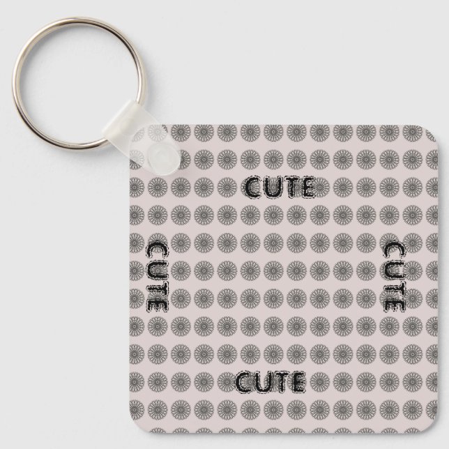 CUTE_ BLACK AND LIGHT PINK  KEYCHAIN (Front)