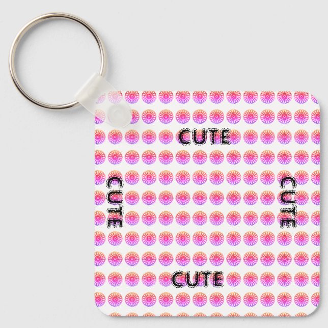 CUTE_ BLACK AND PINK  KEYCHAIN (Front)