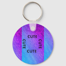 CUTE_ BLACK AND PURPLE BLUE  KEYCHAIN