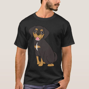 Cute Black And Tan Puggle Dog T-Shirt