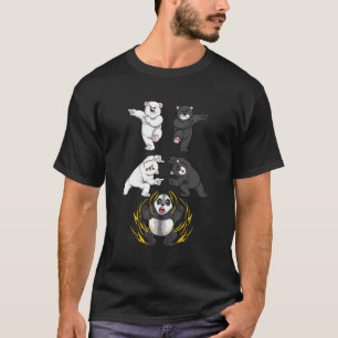 Cute Black And White Bear Into Panda Fusion Funny T-Shirt