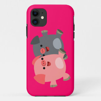 Cute Black and White Cartoon Pigs iPhone 5/5S 11 Case