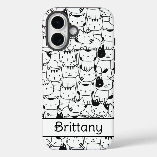 Cute Black And White Cats Case-Mate iPhone Case (Back)