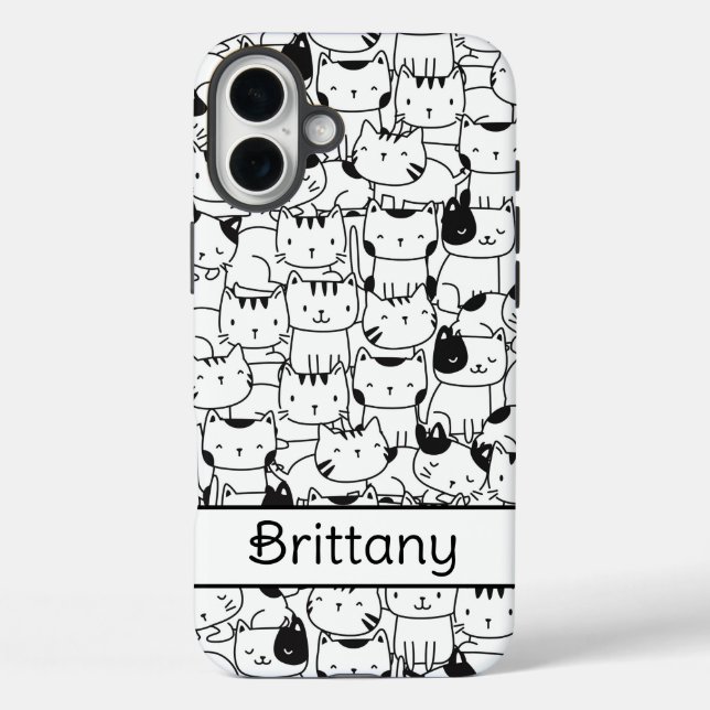 Cute Black And White Cats Case-Mate iPhone Case (Back)