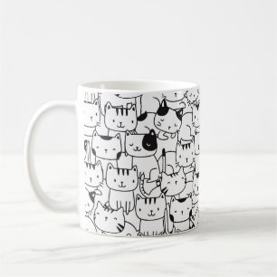 Cute Black And White Cats Coffee Mug