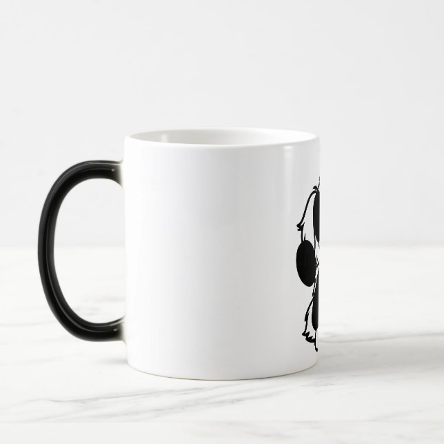 Cute Black and White Dog Mug (Left)