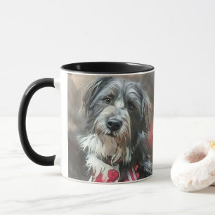 Cute Black and White Doodle Dog Mug