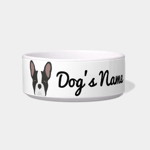 Cute Black and White French Bulldog Bowl