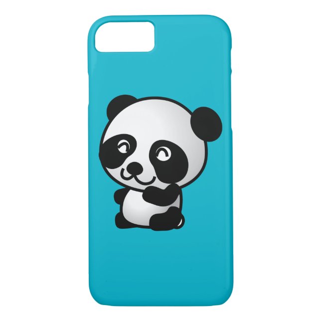 Cute black and white happy panda bear Case-Mate iPhone case (Back)