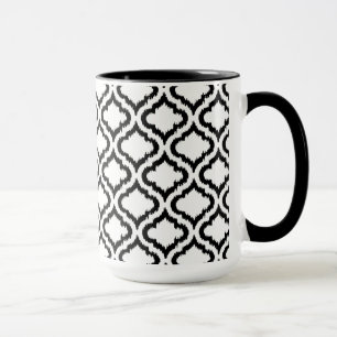 Cute black and white ikat Moroccan pattern Mug