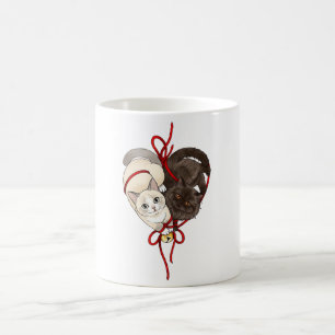 Cute Black and White Kitten Art Coffee Mug