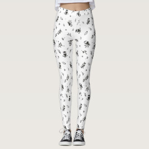 Cute Black and White Owls Leggings