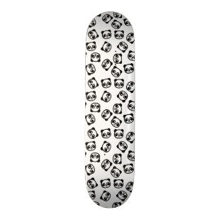 Cute Black and White Panda Cartoon Pattern Skateboard