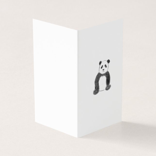 Cute black and white panda sketch (Outside)