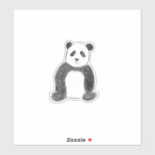 Cute black and white panda sketch