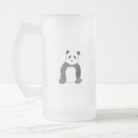 Cute black and white panda sketch