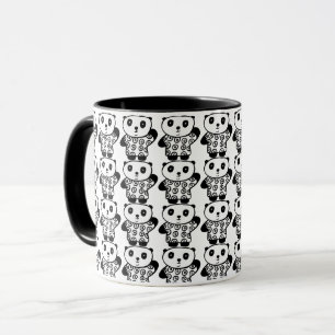 Cute Black And White Pandy the Panda Pattern Mug