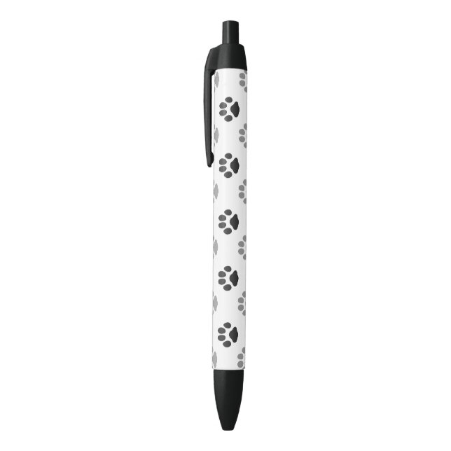 Cute Black And White Paw Prints Pattern Ink Pen (Top (Vertical))