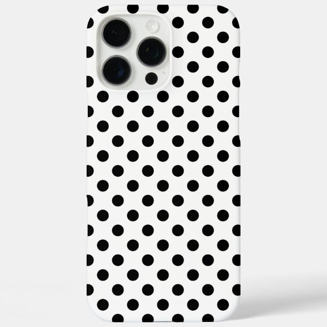 Cute Black and White Polka Dots Pattern Case-Mate iPhone Case (Back)