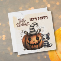 Cute Black and White Striped Halloween Kitten