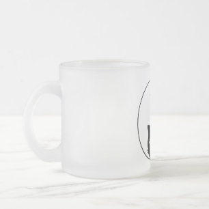 cute black and white yin and yang cat love design frosted glass coffee mug