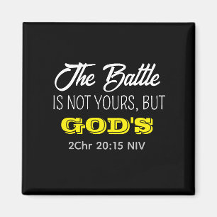 Cute Black and Yellow Bible Verse Christian Faith Magnet