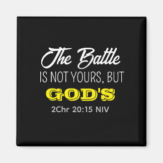 Cute Black and Yellow Bible Verse Christian Faith Magnet