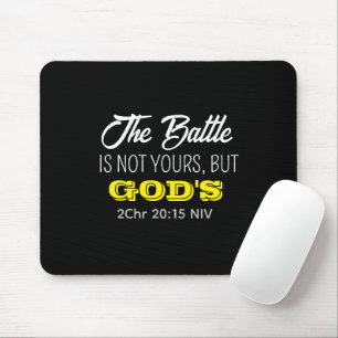 Cute Black and Yellow Bible Verse Christian Faith Mouse Mat