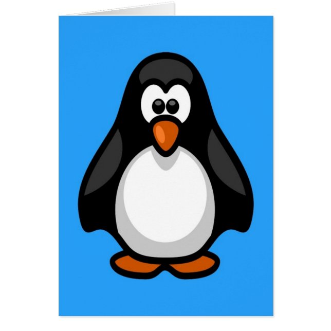 Cute black animated little penguin (Front)