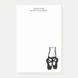 Cute Black Ballet Slippers En Pointe Post-it Notes