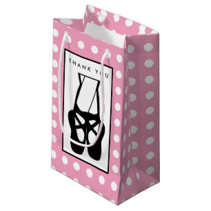 Cute Black Ballet Slippers En Pointe Small Gift Bag