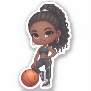 cute black basketballer girl