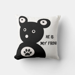 Cute  Black Bear Cushion