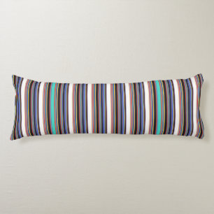 Cute black blue stripes body cushion